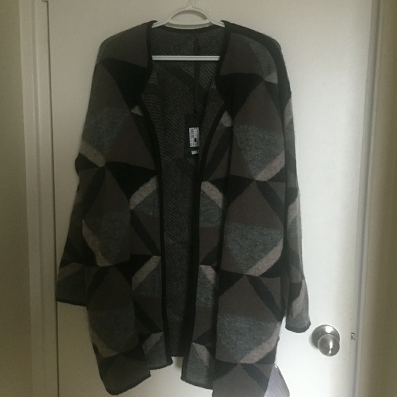 Les Copains Sweaters - Les Copains Reversible Open Front Cardigan Sweater